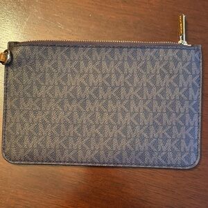 Michael Kors Navy Monogram Clutch